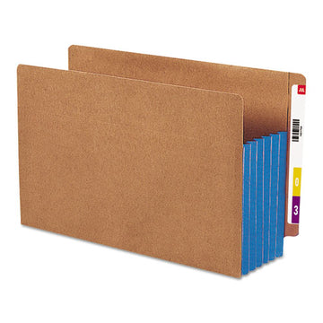 Smead® Redrope Drop-front End Tab File Pockets With Fully Lined Colored Gussets, 5.25" Expansion, Legal Size, Redrope-blue, 10-box freeshipping - TVN Wholesale